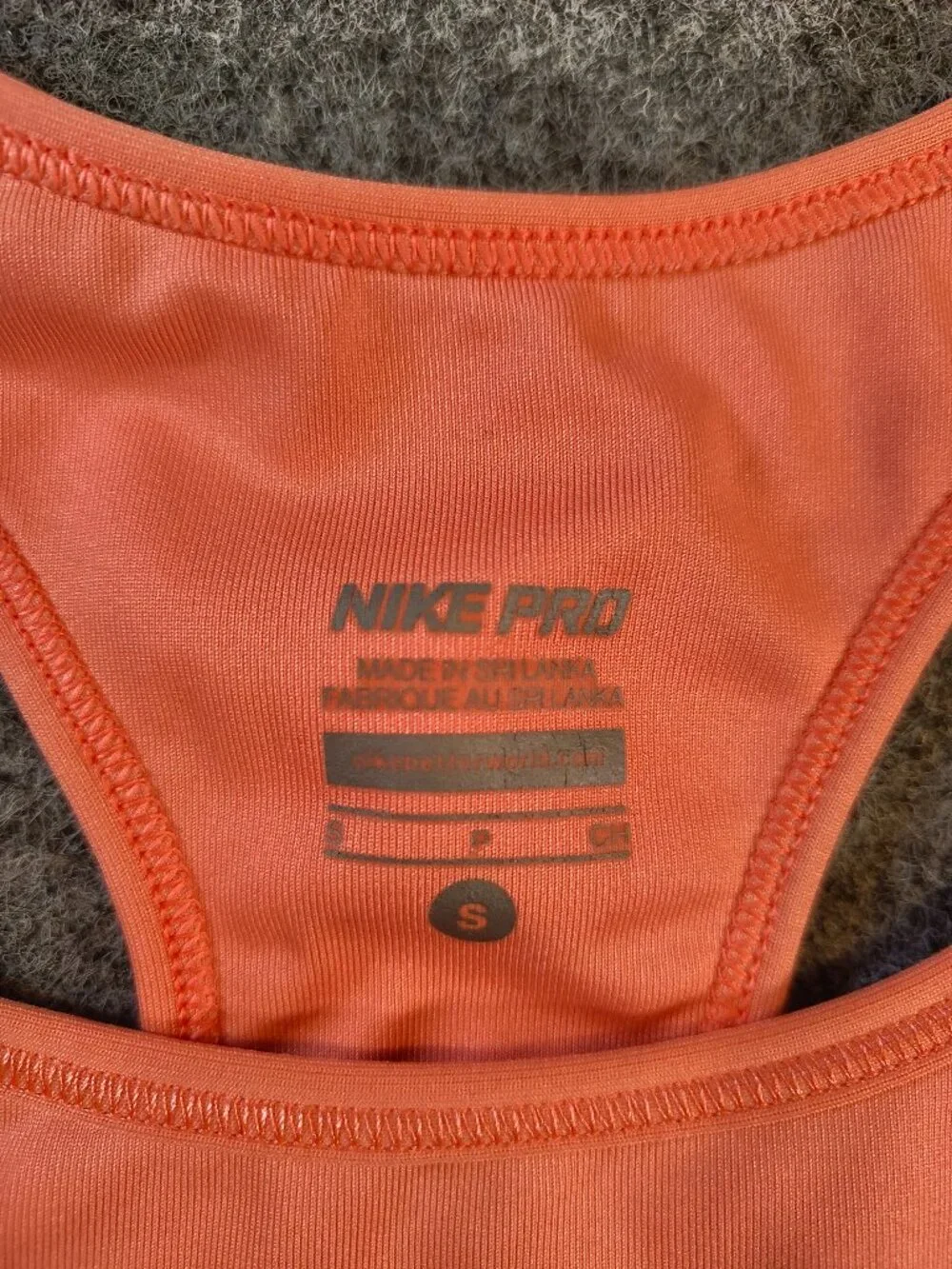 Nike Pro Dri‑FIT Orange Sports Bra (S)